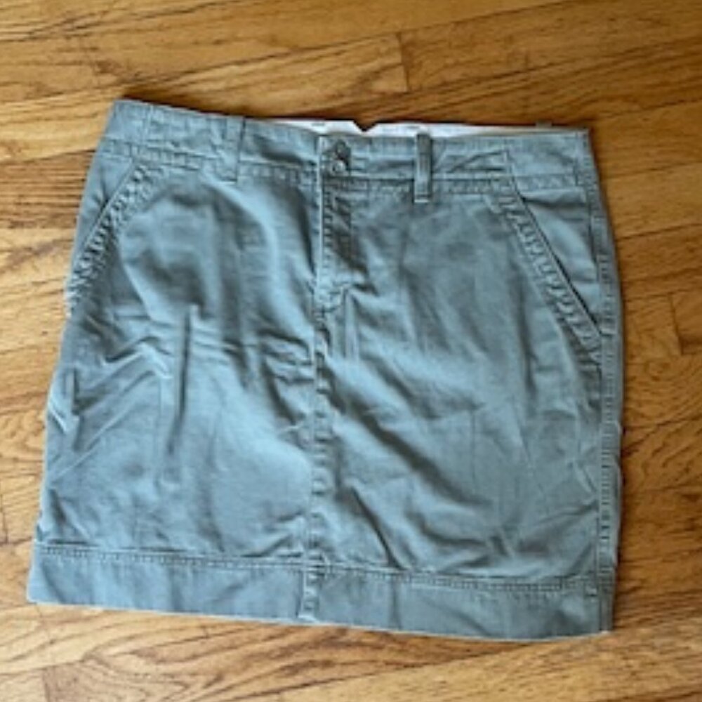 Eddie Bauer Heritage Wash Olive Green Skirt